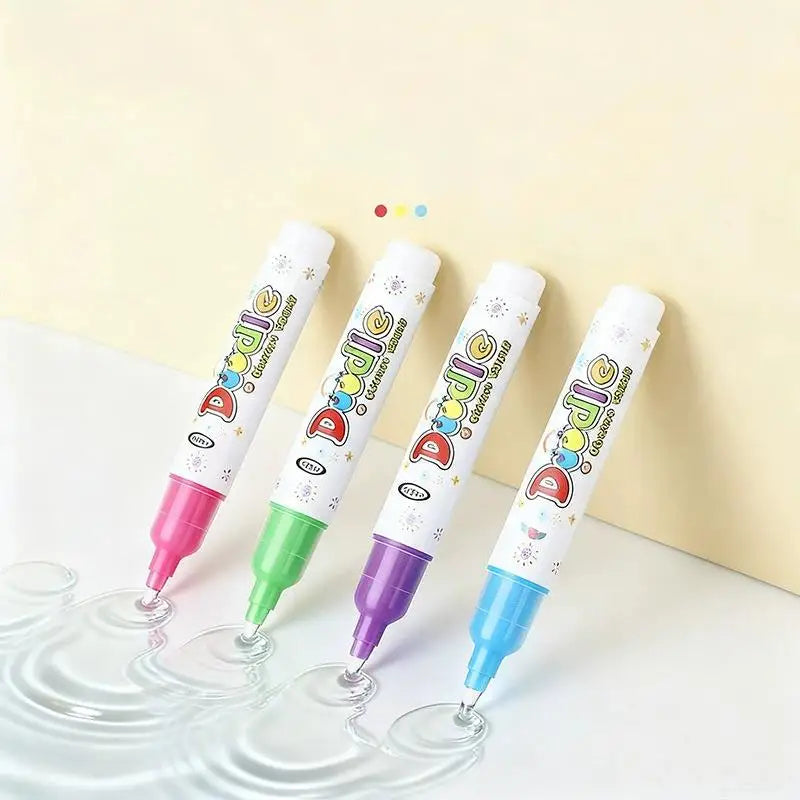 Reusable Magic Water Pen for Drawing Books | No-Mess 1–4 Pack Water Drawing Pen QXL