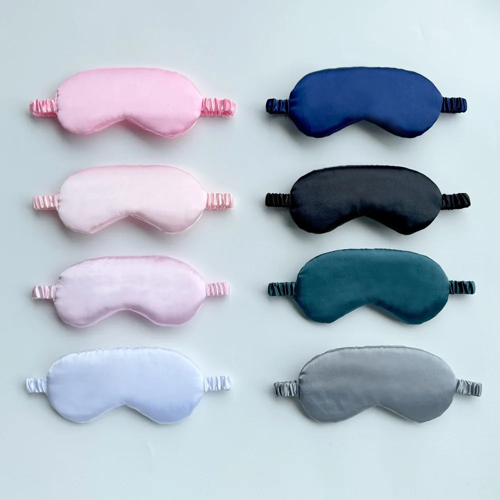 Satin Blackout Sleep Eye Mask | Soft Travel Blindfold Sleep Eye Mask QXL