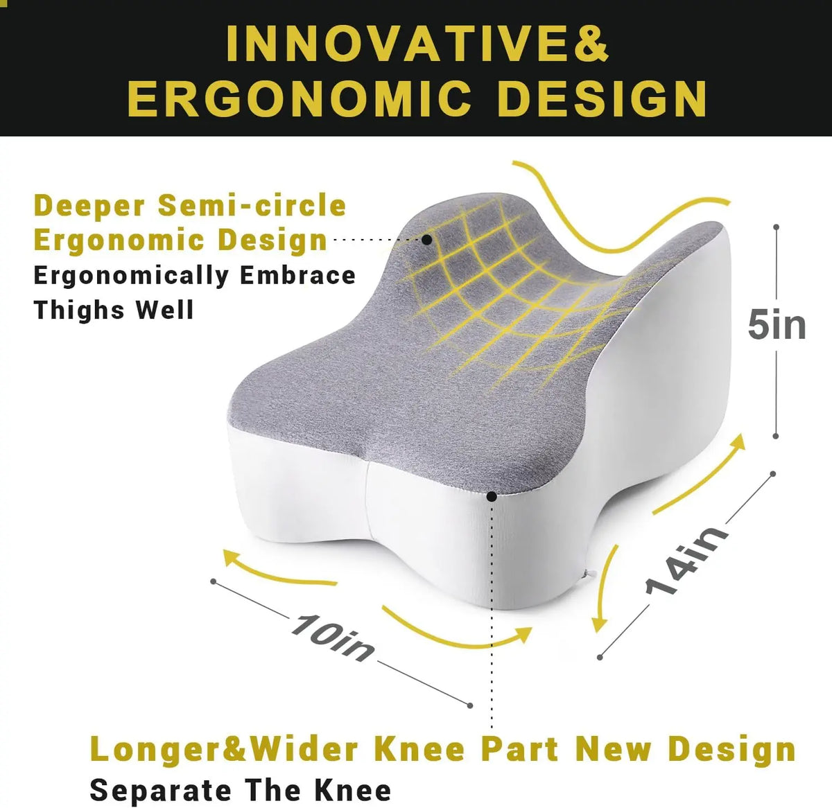 Memory Foam Knee Pillow | Orthopaedic Leg Cushion Support Knee Support Pillow QXL