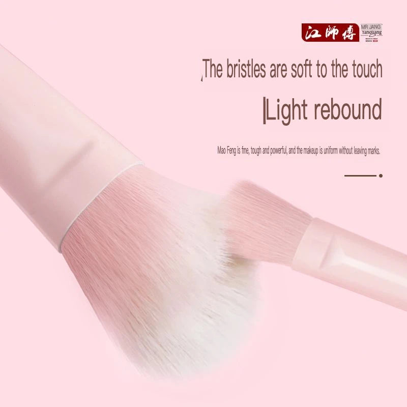10-Pc Portable Mini Makeup Brush Set with Mirror Handles Mini Makeup Brush Set QXL