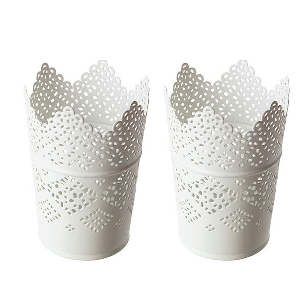 Hollow Iron Makeup Brush & Pen Holder – 2-Pack Desk Organizer Makeup Brush Holder QXL