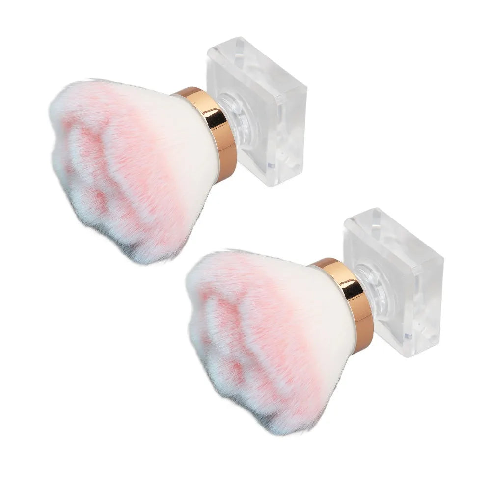 2-Pack Soft Bristle Nail Dust Removal Brushes | Pink Rose Art Nail Dust Brush QXL