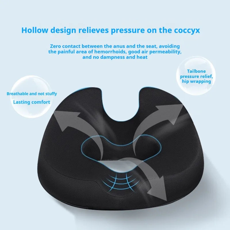 Memory Foam Seat Cushion | Hollow Design & Lumbar Support Memory Foam Cushion QXL