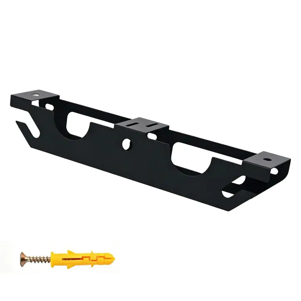 Wall-Mount Angle Grinder Storage Rack | Metal Cord Hanger Tool Storage Rack QXL Black