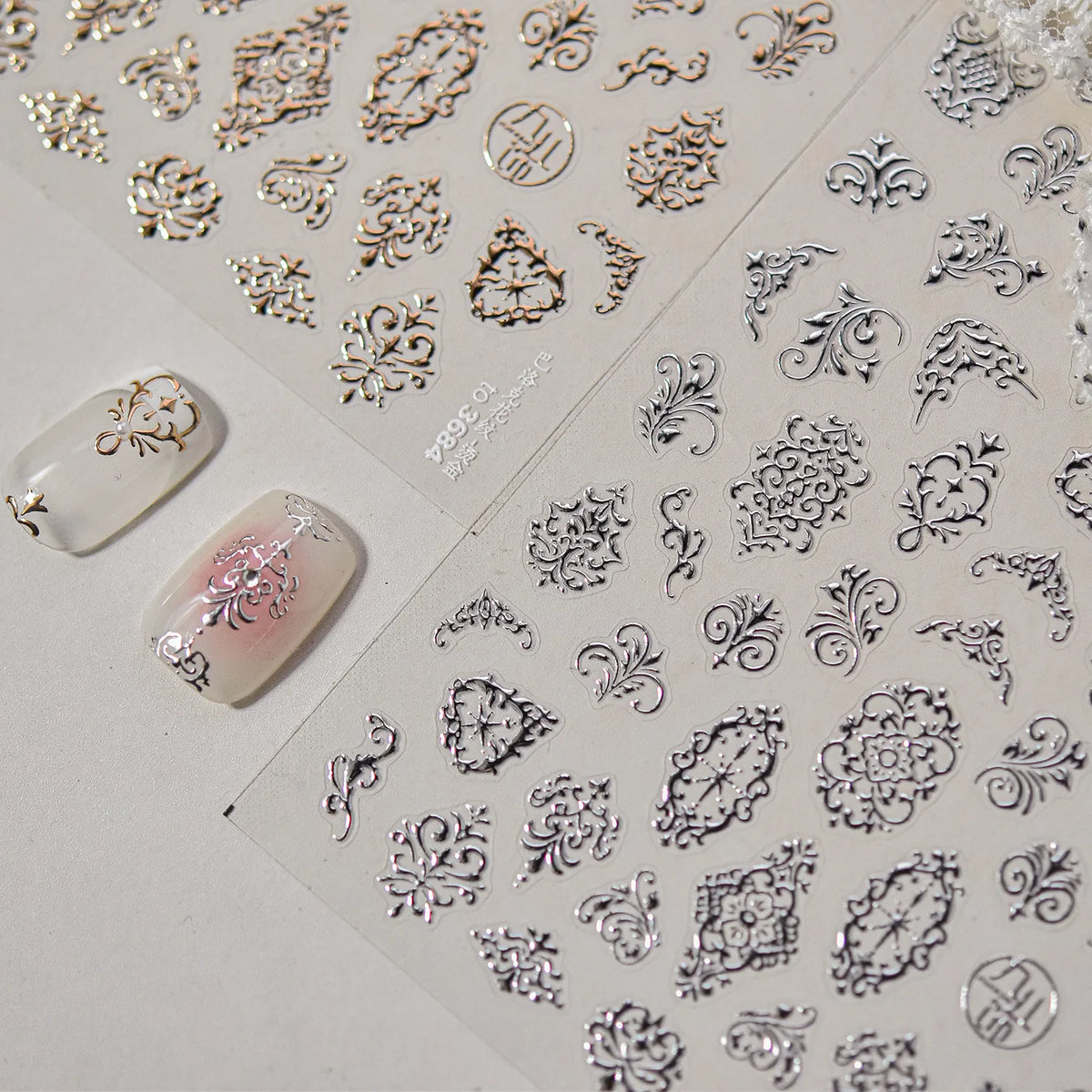 5D Baroque Nail Art Stickers | Self-Adhesive Totem Decals Nail Art Stickers QXL