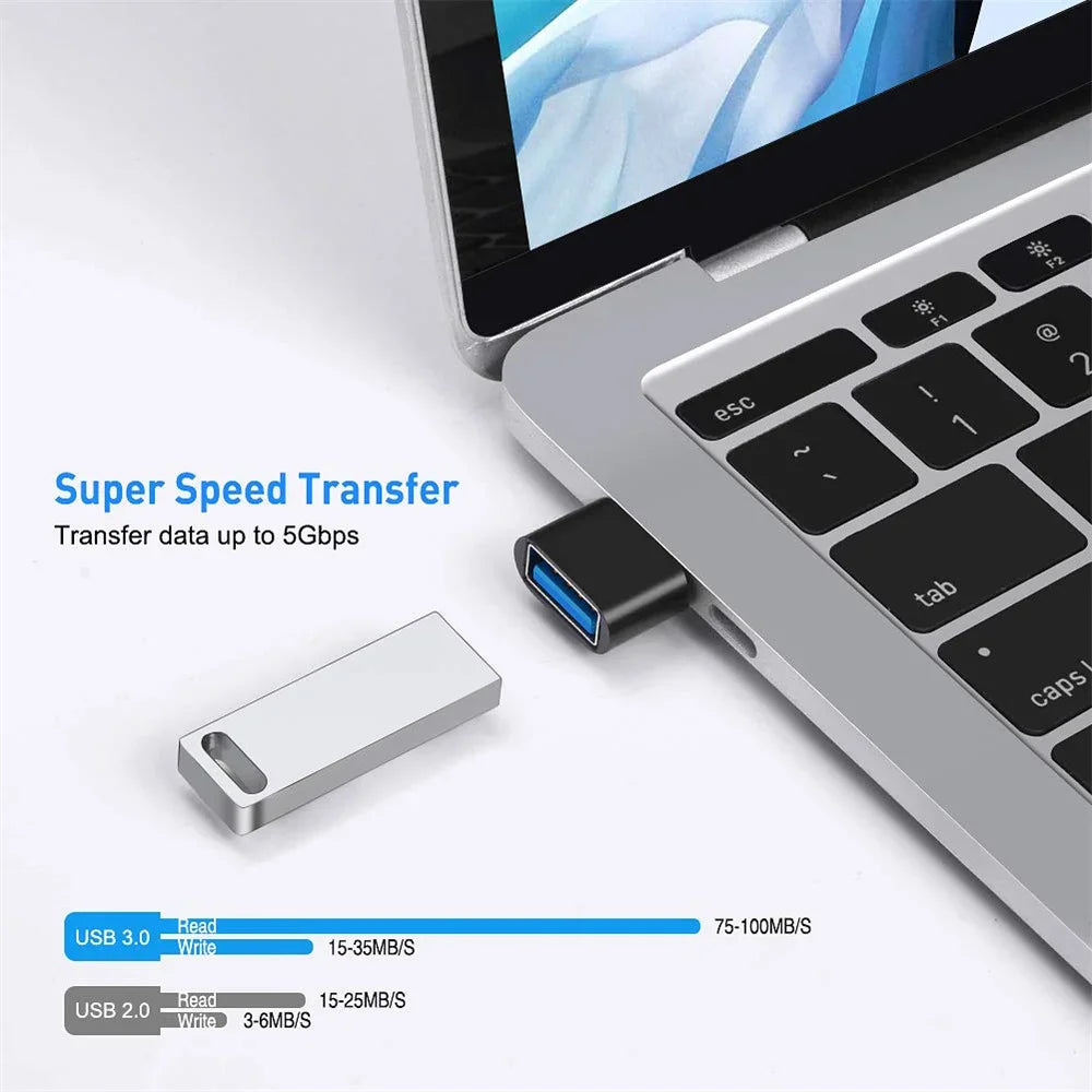 USB 3.0 to USB-C OTG Adapter | USB-A Male to Type-C Female USB OTG Adapter QXL