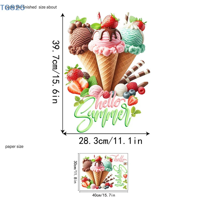 Ice Cream Wall Stickers – Self-Adhesive PVC Decals for Home Wall Decal Stickers QXL Default Title