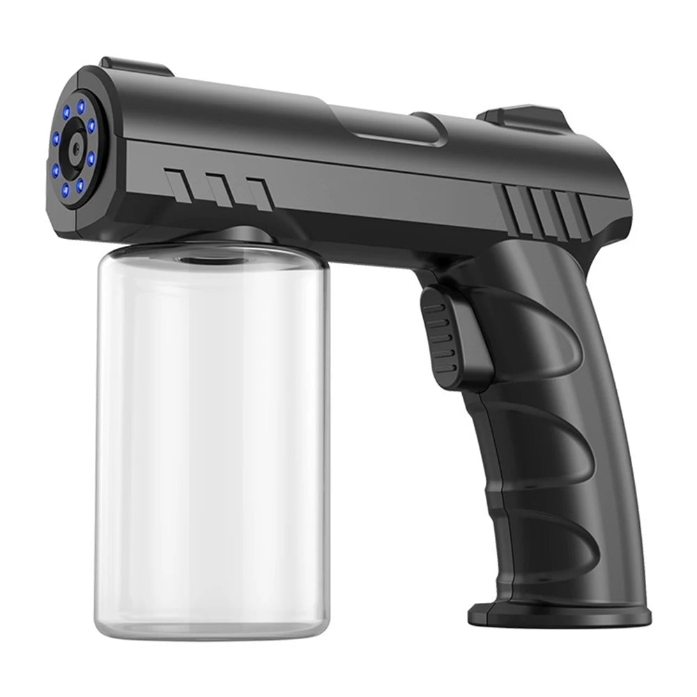 280ml Wireless Nano Mist Sprayer | USB Rechargeable Blue Light Nano Mist Sprayer QXL black