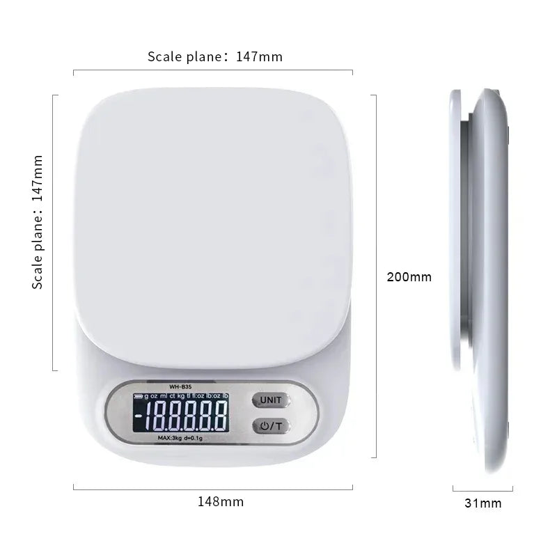 Digital Kitchen Scale 7kg/3kg LCD Multi-Unit | WH-B33/B35