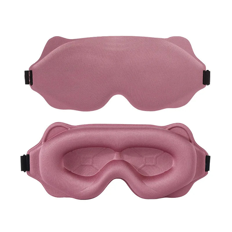 3D Contoured Sleep Mask – Blackout Eye Mask for Travel & Rest Sleep Eye Mask QXL 1pc Pink