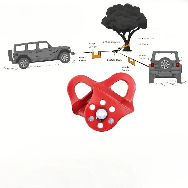 6T Heavy Duty Snatch Block Winch Pulley | Offroad Recovery Winch Snatch Block QXL