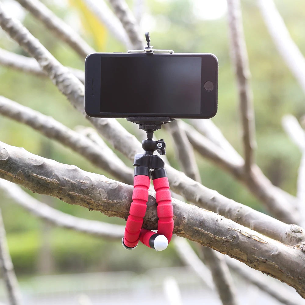 Flexible Octopus Tripod Phone Stand with Clip | Mini Travel Flexible Phone Tripod QXL