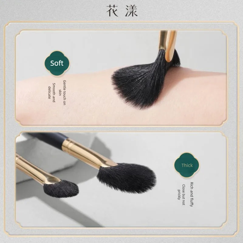 Fan-Shaped Highlighter Brush | Ultra-Soft Wool Makeup Brush Highlighter Brush QXL