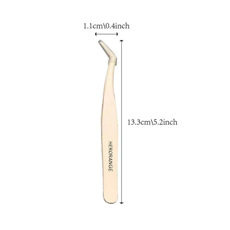 Anti-Stick Curved Eyelash Tweezers | Stainless Steel Lash Tool Eyelash Tweezers QXL