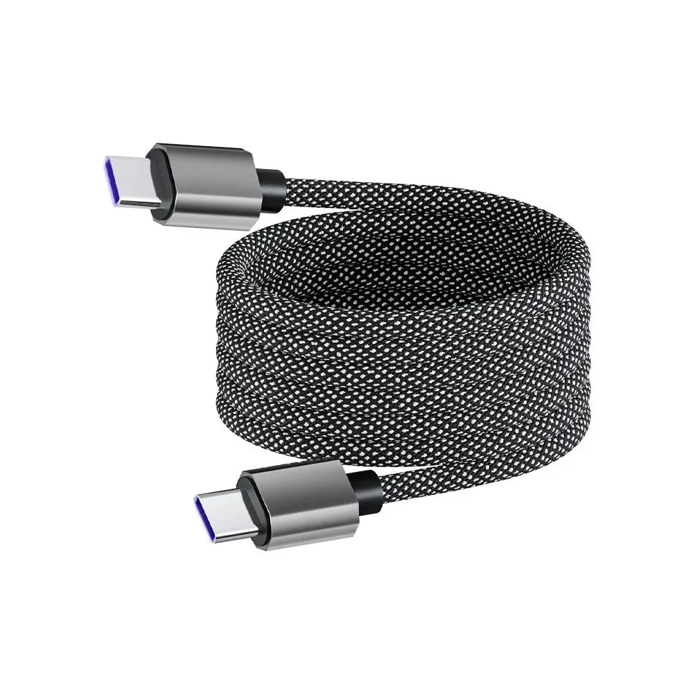 100W Magnetic USB-C Fast Charging Cable | iPhone Samsung MacBook Magnetic Charging Cable QXL C to C 1m