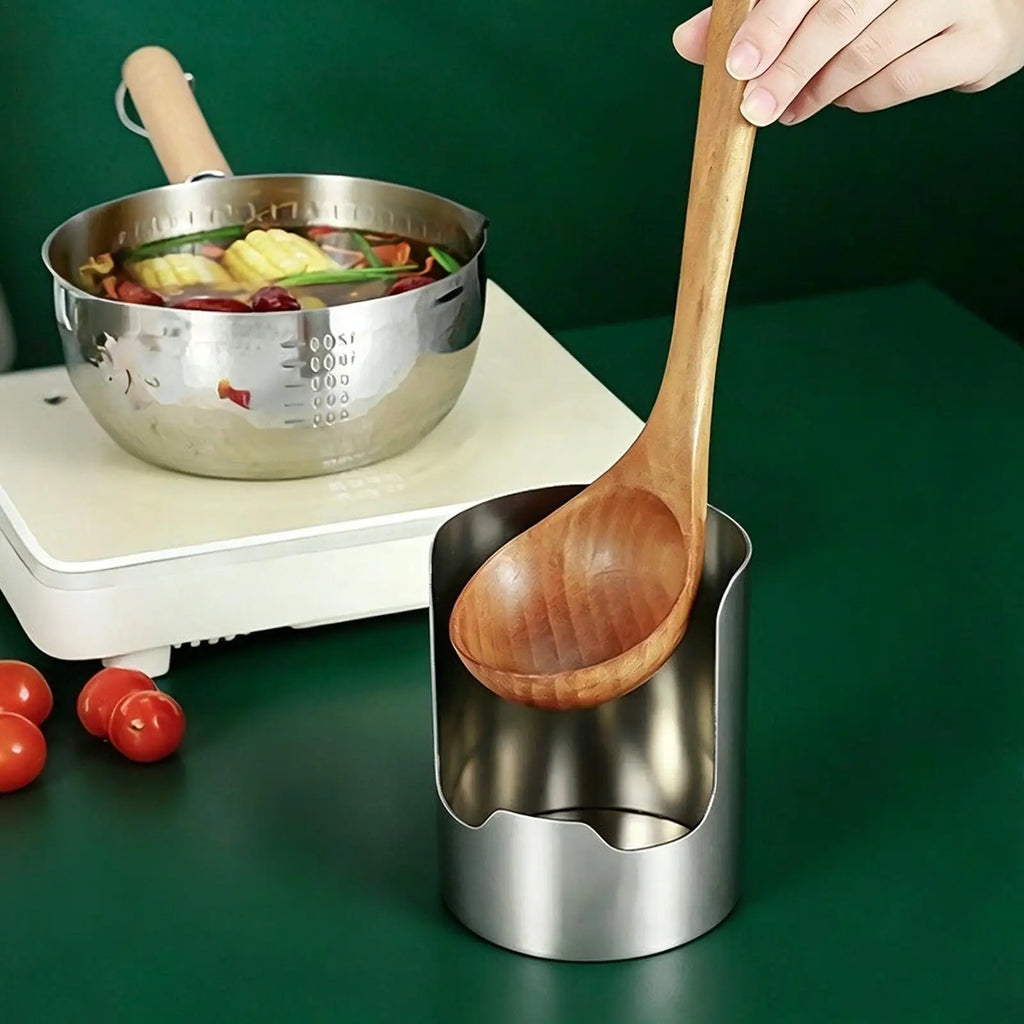 Stainless Steel Spoon Holder & Pot Lid Organizer | Kitchen Rack Kitchen Utensil Holder QXL