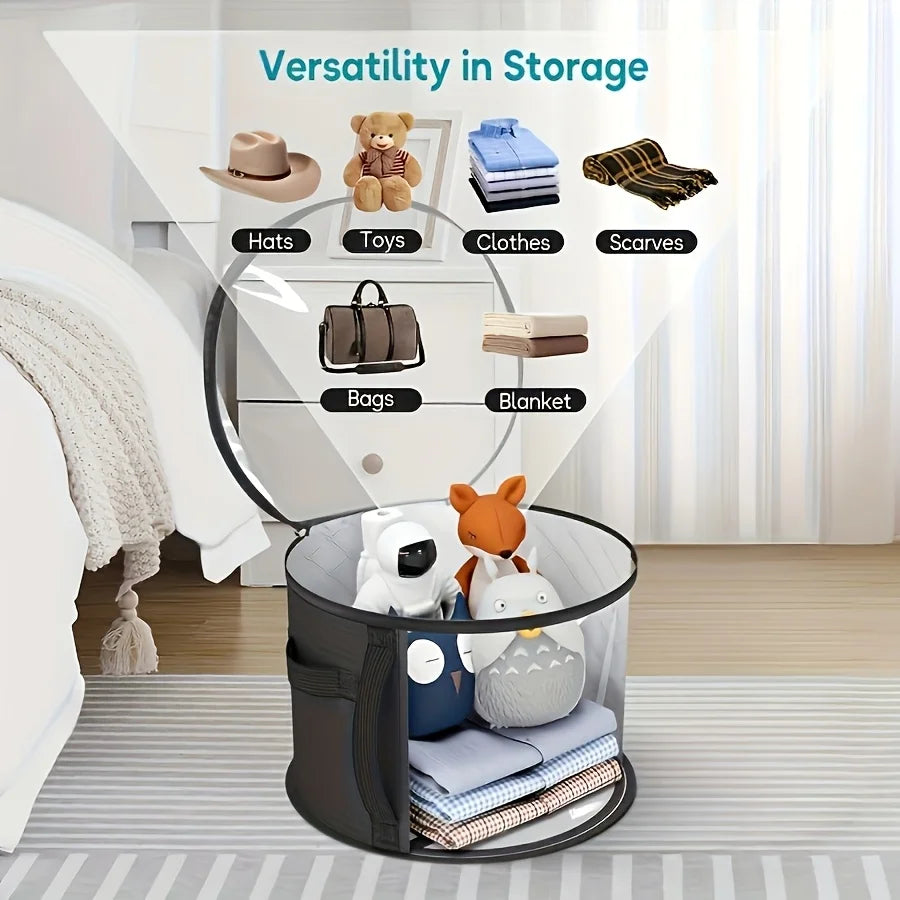 Extra-Large Foldable Hat Storage Box | Clear Window Hat Storage Box QXL