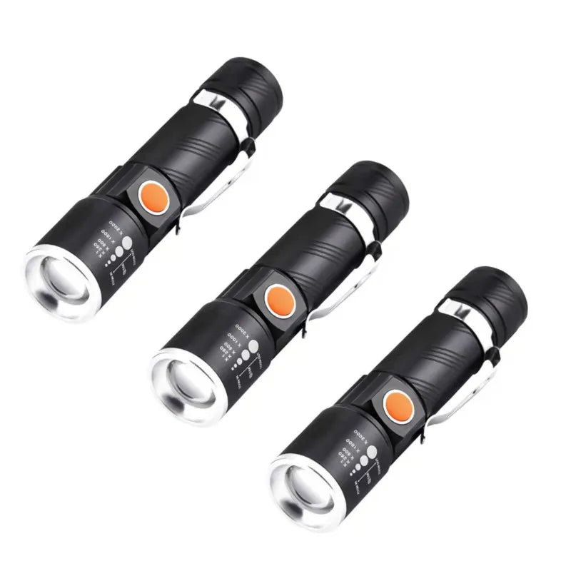 Aluminum Alloy LED Flashlight | USB Rechargeable 300 Lumen LED Flashlight QXL