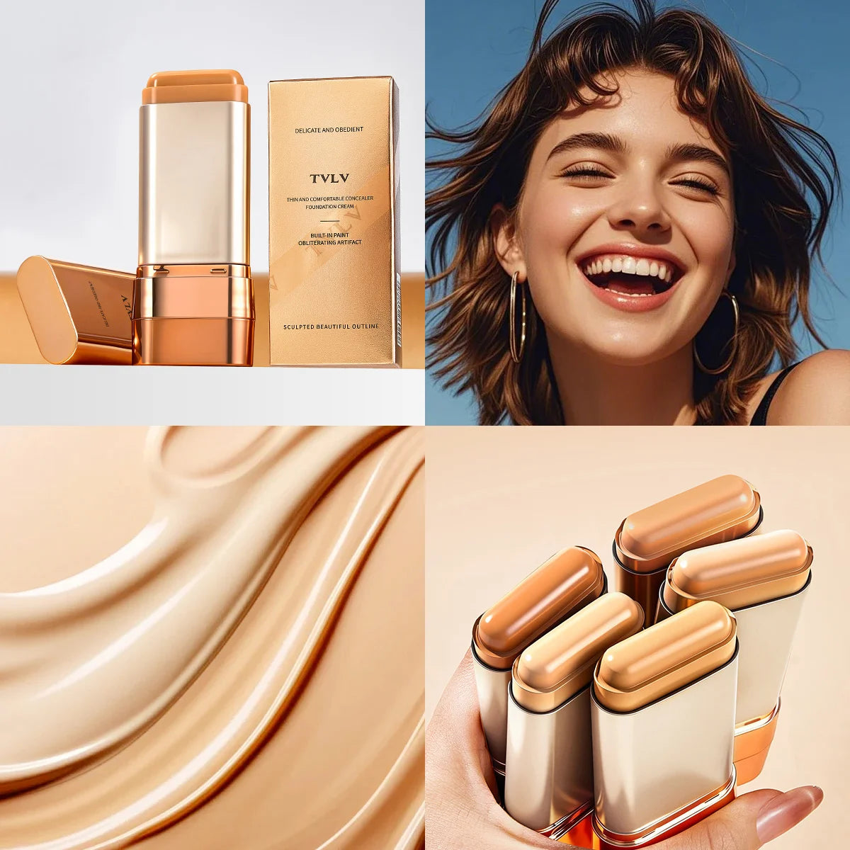 2-Pack Double-End Foundation Stick | Long-Lasting Coverage Foundation Stick QXL