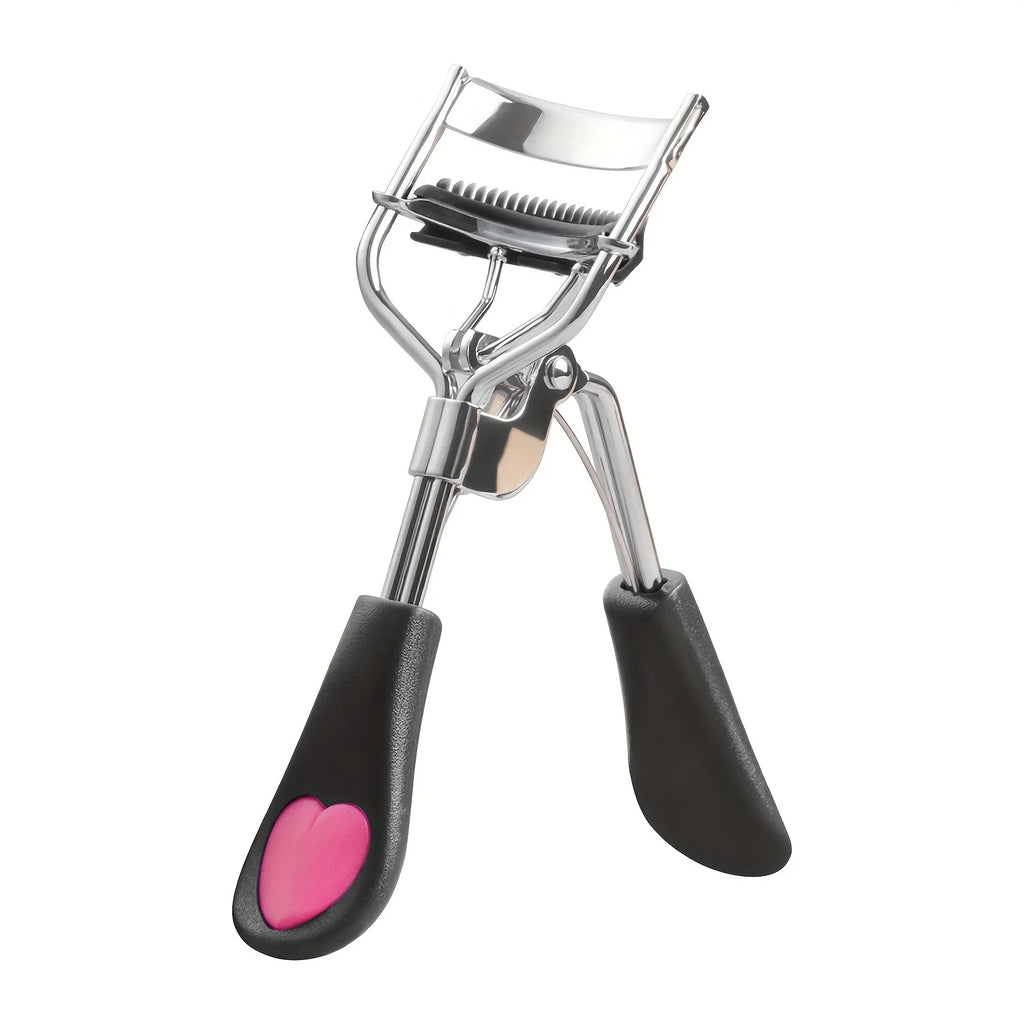 LUXEBLEND Portable Eyelash Curler | Heart-Shaped Anti-Slip Eyelash Curler QXL black