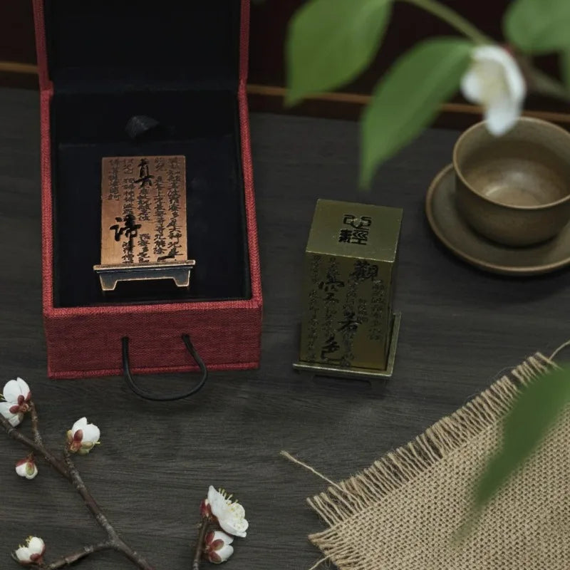 Classic Metal Incense Burner | Traditional Engraving & Gift Box Incense Burner Set QXL