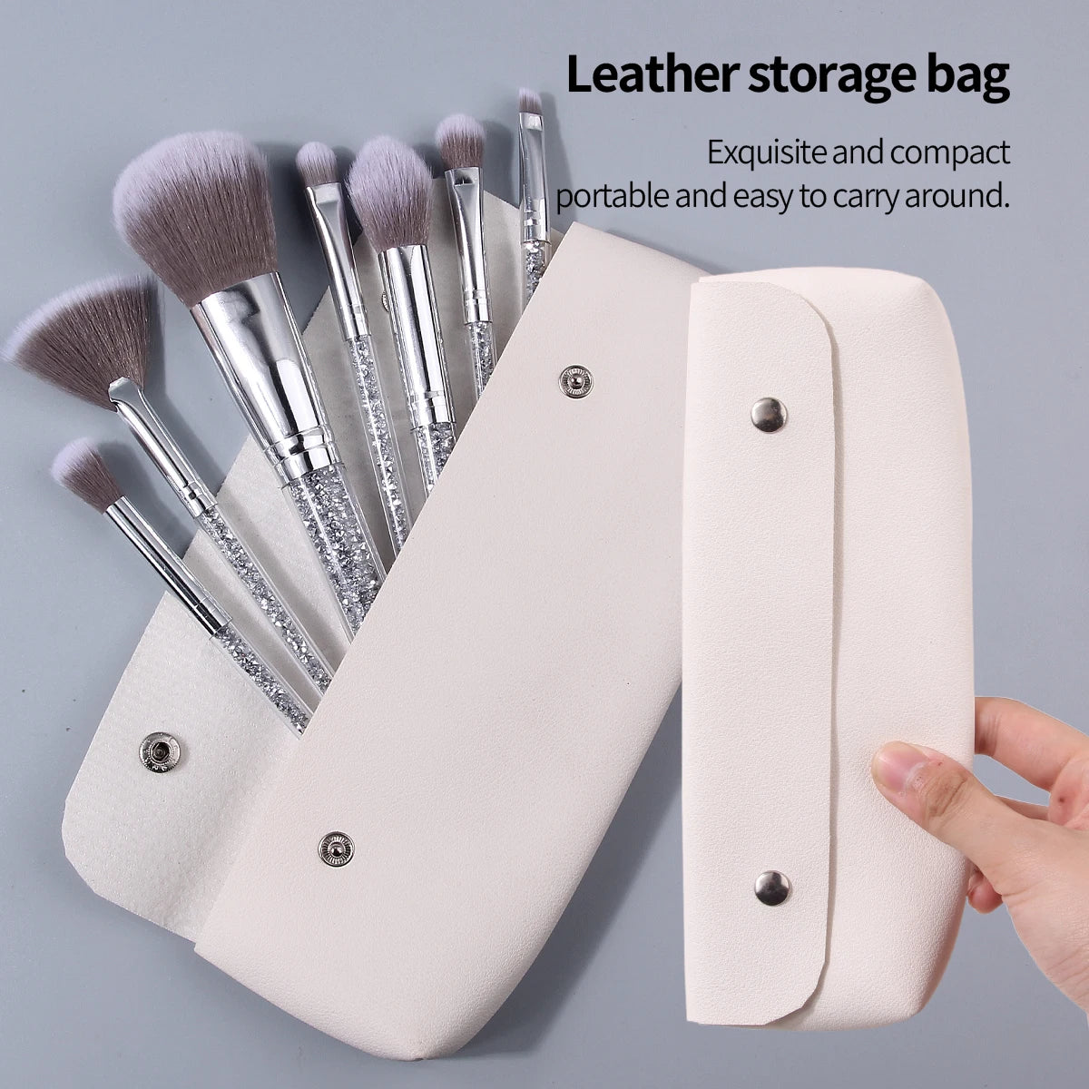 KOSSHOW 13-Pc Silver Diamond Handle Makeup Brush Set Makeup Brush Set QXL