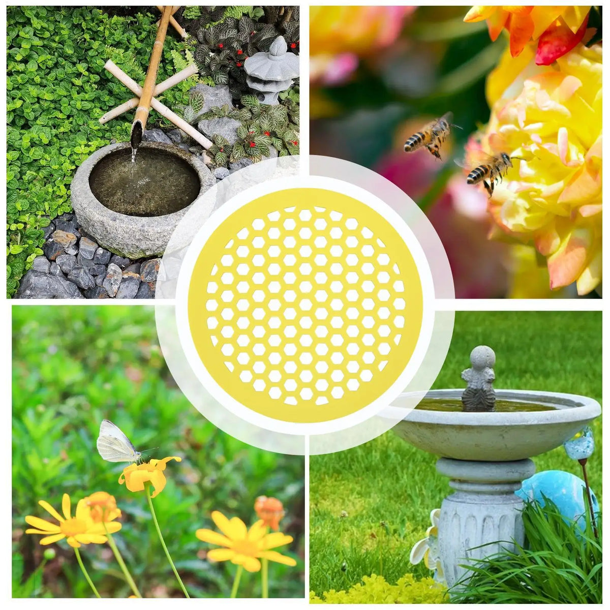 Floating Bee Watering Station | Honeycomb EVA Garden Feeder Bee Watering Station QXL