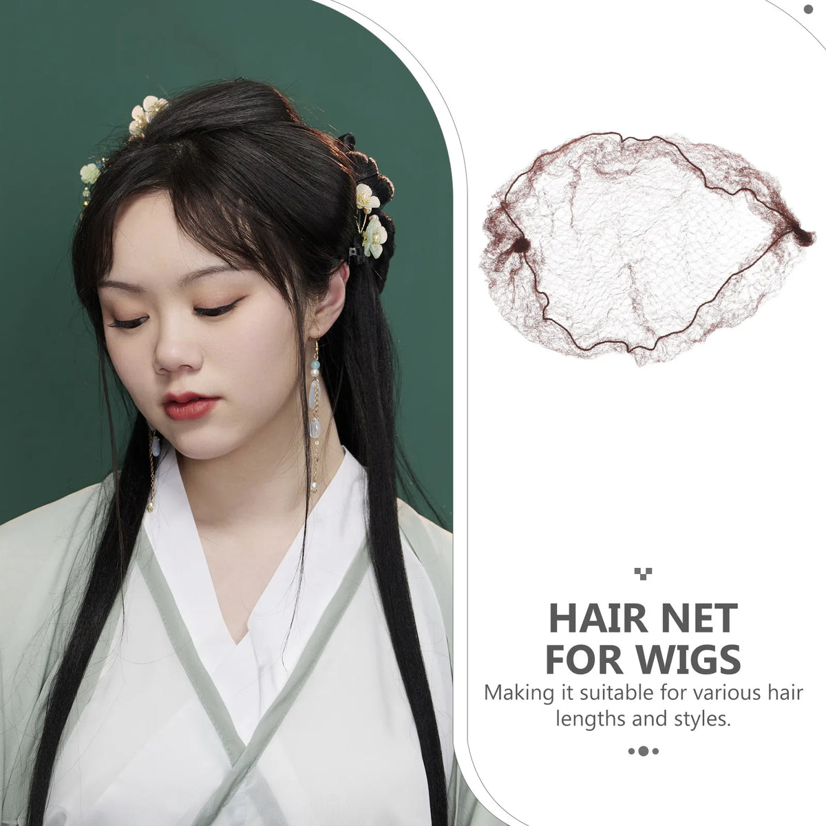 100-Pack Elastic Mesh Hair Nets for Buns | Dance & Daily Use Elastic Hair Nets QXL