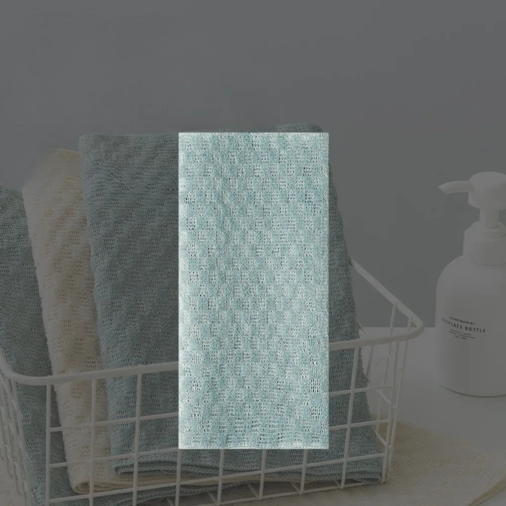 Japanese Exfoliating Back Towel | Silver Ion Antibacterial Scrub Body Exfoliating Towel QXL Slate blue
