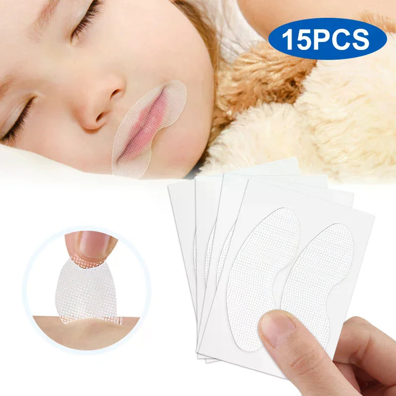 YOVIP Mouth Breathing Tape 15-Pack | Sleep Lip Strips Adults & Kids Sleep Breathing Strips QXL