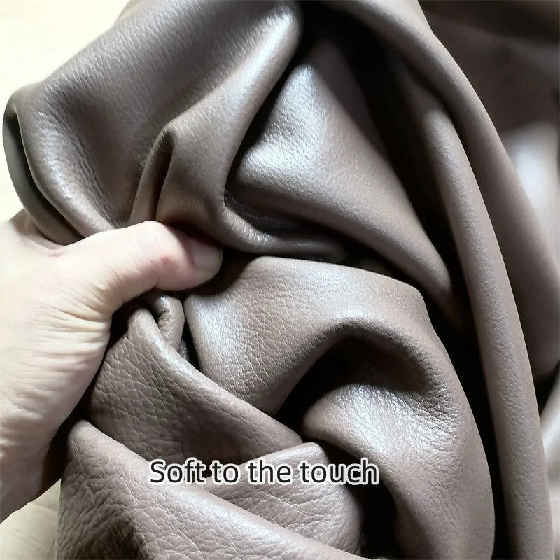 Top-Grain Cowhide Leather Sheet 1.3–1.5mm Brown DIY Fabric Leather Craft Fabric QXL Brown Coffee 30x60cm China Mainland
