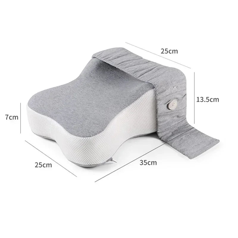 Memory Foam Knee Leg Pillow | Adjustable Strap Side Sleeper Knee Leg Pillow QXL
