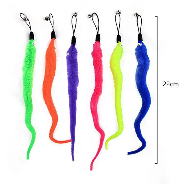 10-Style Cat Feather Wand Toy Set | Telescopic Fishing Rod Cat Feather Wand Toy QXL