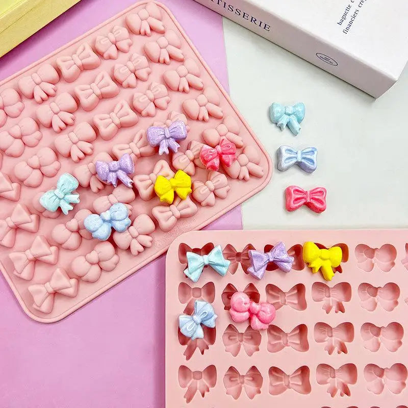 36-Cavity Bow Silicone Mold – 6 Shapes Chocolate & Fondant Silicone Baking Mold QXL