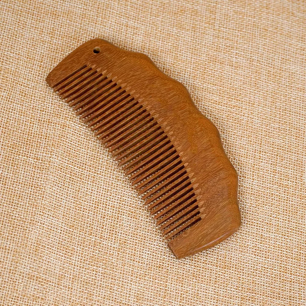 Sandalwood Wide Tooth Comb | Anti-Static Natural Wood Wide Tooth Comb QXL 9013-02
