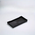Wood Grain Plastic Serving & Toiletry Storage Tray Serving Storage Tray QXL Black