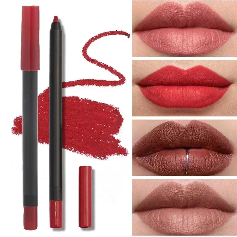 Nude Brown Matte Lip Liner Pencil – Waterproof & Long-Lasting Lip Liner Pencil QXL