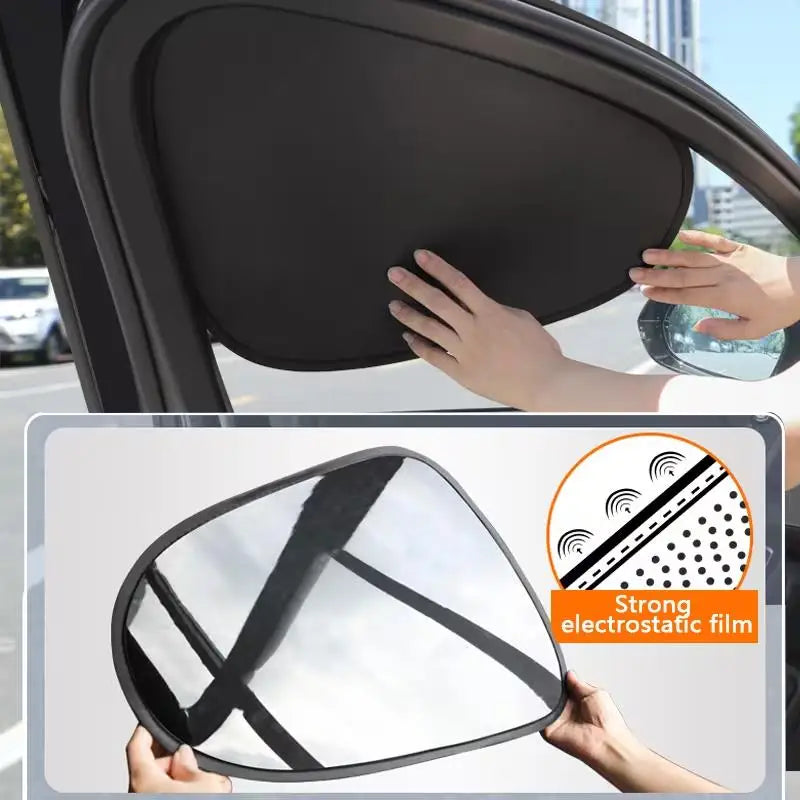 2-Pack Car Front Window Sunshades | Electrostatic Cling Film Car Window Sunshade QXL