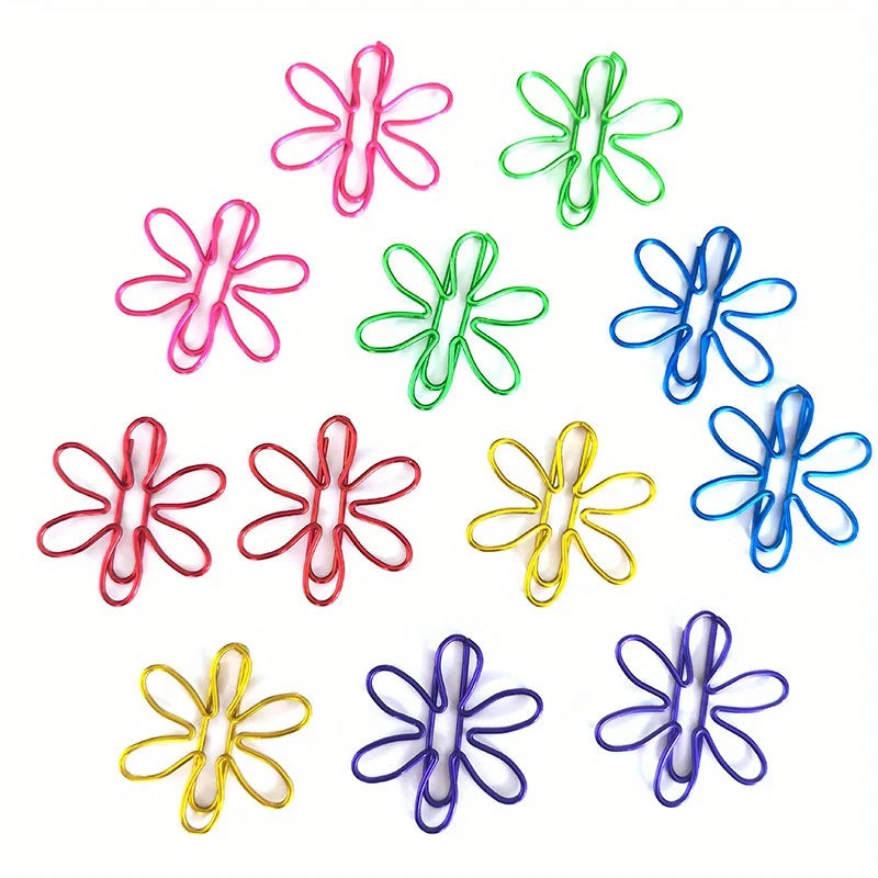 12-Pack Colorful Metal Paper Clips & Bookmarks | Office Supplies Paper Clips QXL 12pcs