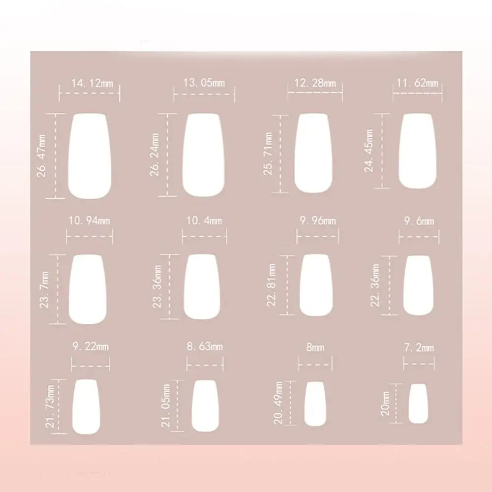 Long Ballerina Press-On Nails – Pink Flowers & French Tips Press-On Nails QXL