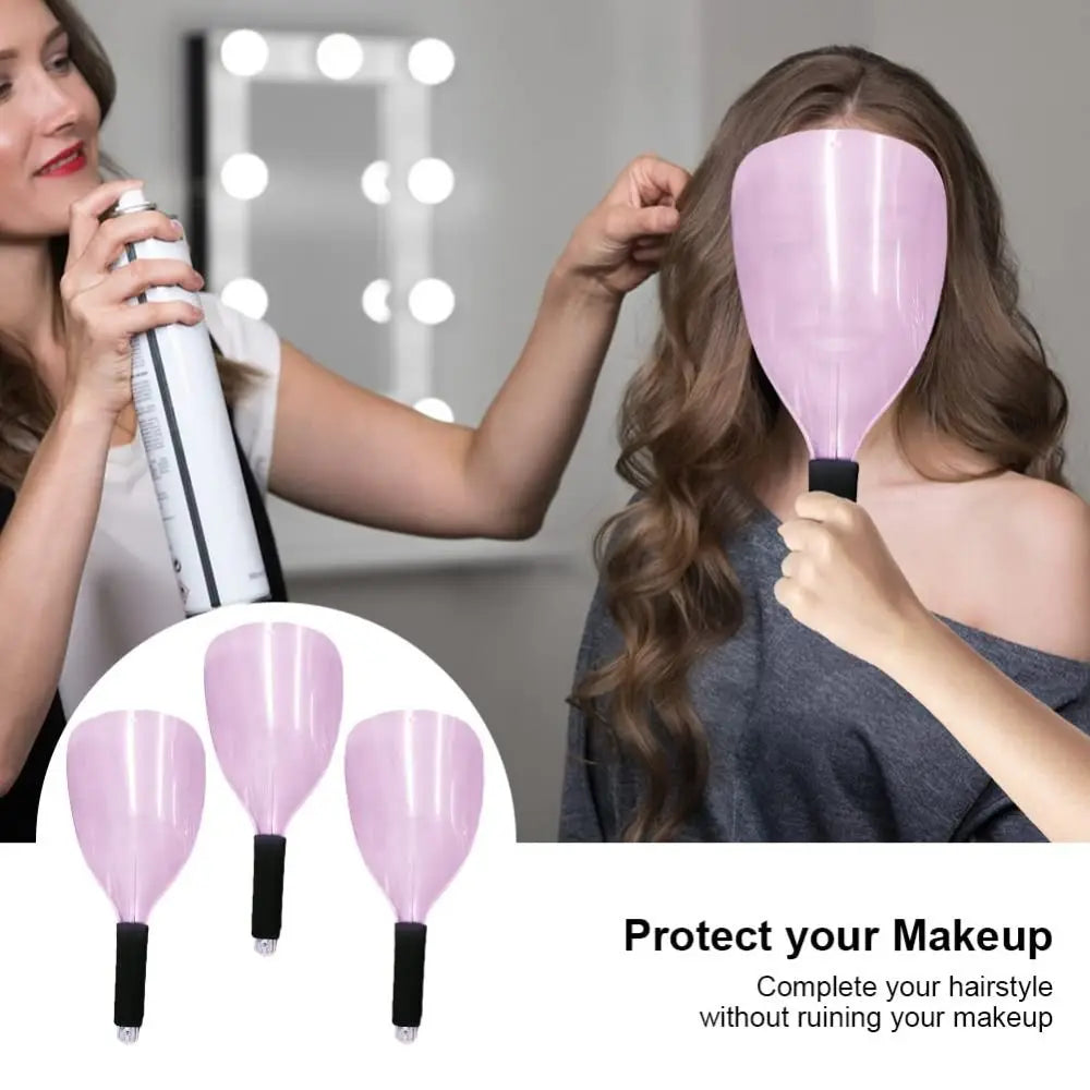 Hairspray Face Shield – Transparent Reusable Makeup Protector Hair Styling Shield QXL