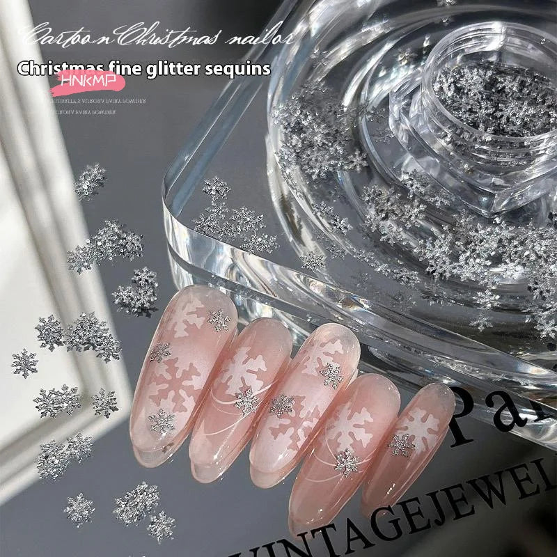 Winter Snowflake Nail Sequins | Christmas Nail Art Glitter Nail Art Sequins QXL