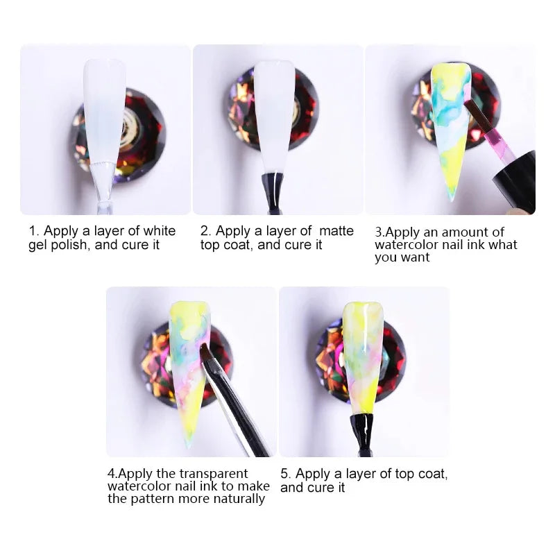 15ml Blossoming Gel Nail Polish | Watercolor Marble UV LED Gel Nail Polish QXL