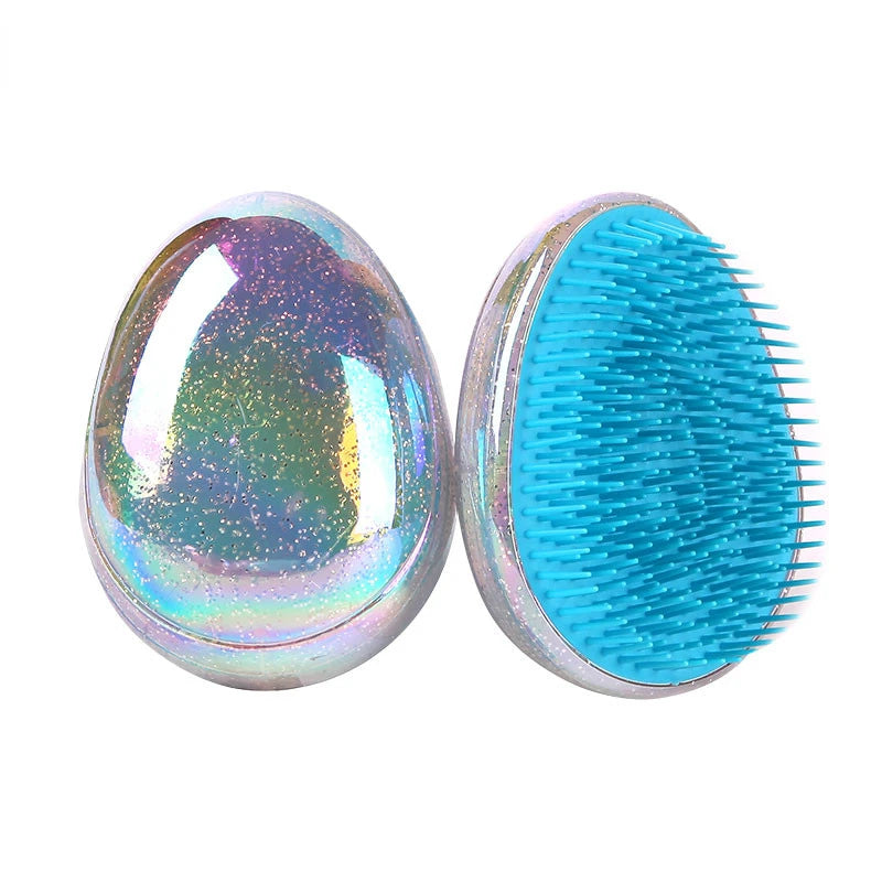 Egg-Shaped Marbling Detangling Hair Brush | Anti-Static Comb Detangling Hair Brush QXL