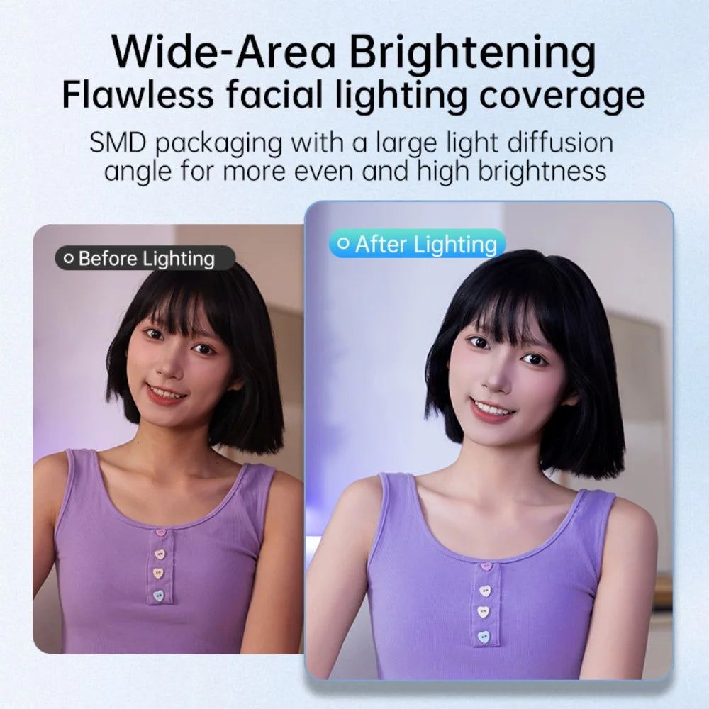 Portable Mini LED Clip-On Selfie Fill Light | USB Rechargeable Clip-On Fill Light QXL