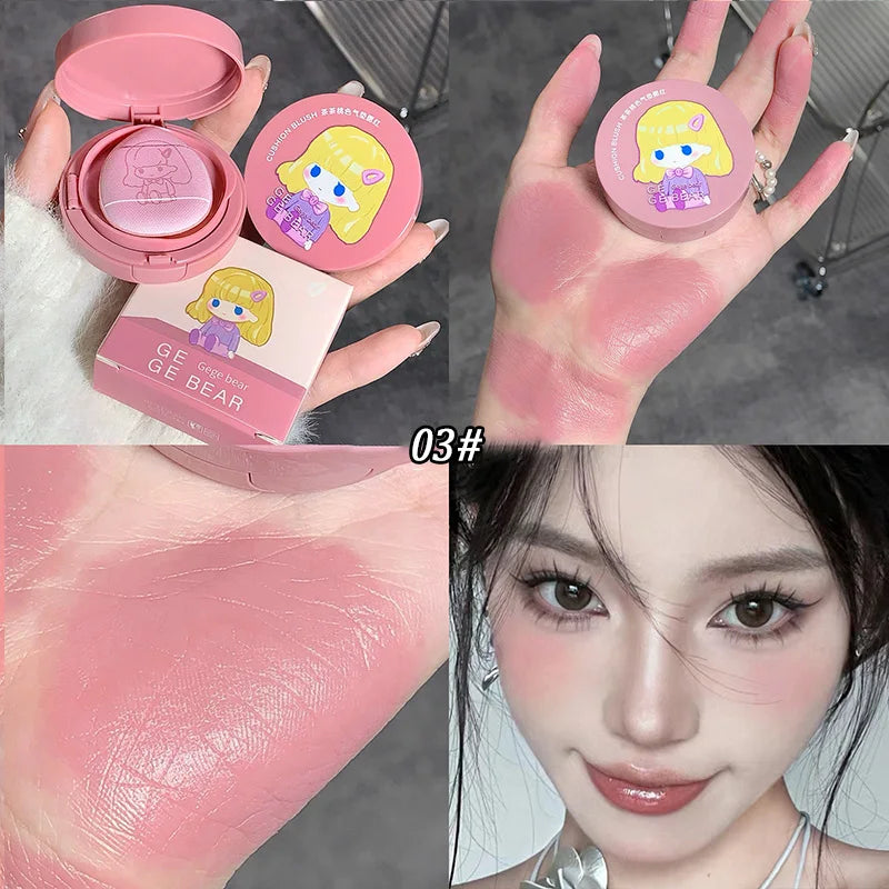 Tea Peach Cushion Blush | Low Saturation Everyday Brightening Cushion Blush QXL 03
