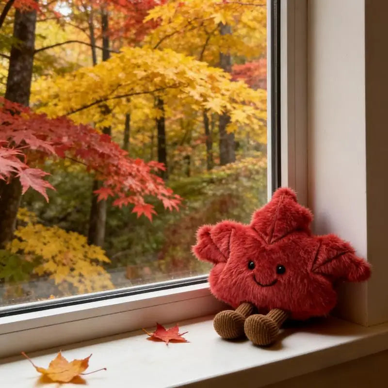 Cute Maple Leaf Plush Keychain Bag Pendant | Autumn Gift Plush Keychain Charm QXL
