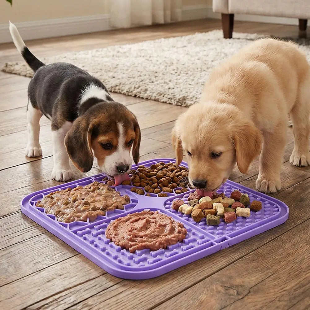 Silicone Dog & Cat Lick Mat Slow Feeder with Suction Cups Pet Slow Feeder Mat QXL
