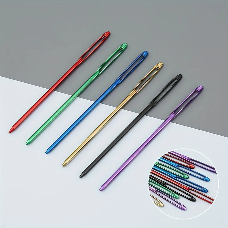 Large-Eye Aluminum Knitting Needles | Colorful DIY Craft Set Knitting Needle Set QXL