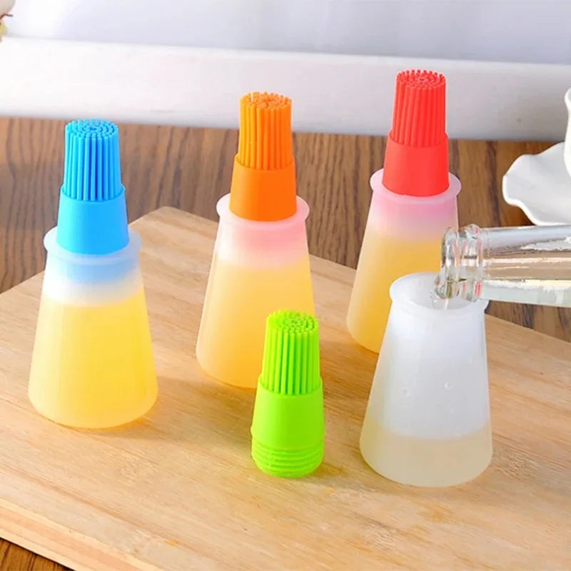 Silicone Oil Brush Bottle – Baking, Air Fryer & BBQ Silicone Basting Brush QXL